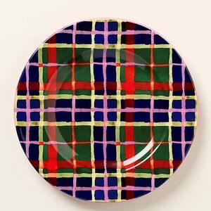 ❤️Tartan Plaid Stoneware Dessert Plate - NWT